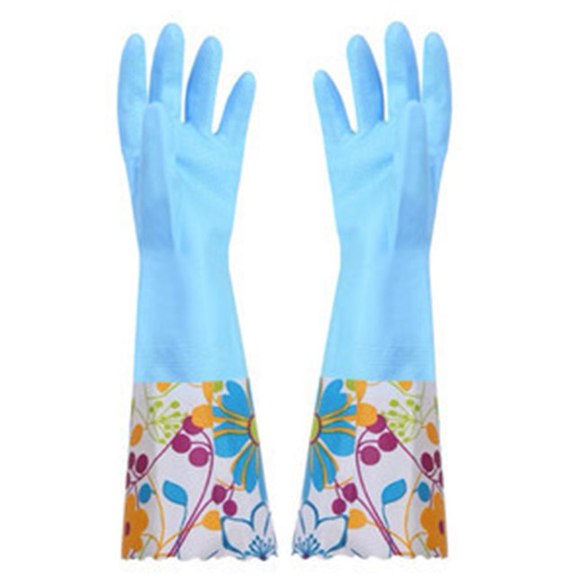 CAIROYAR Guantes de limpieza domésticos reutilizables, guantes de goma para lavar platos, extra S4