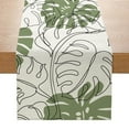 thumbnail image 4 of Sunxin Decorative Table Banner Summer Leaves Print Fresh Green Series Linen Home Decoration Table Cloth, 1Pc Table Flag, 4 of 4