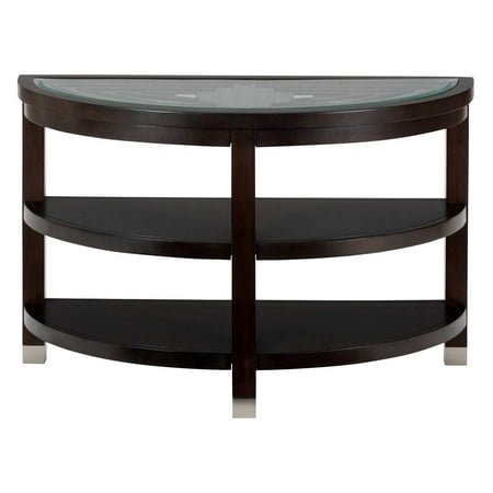 Glass Top Metal Finish - Sofa Table with Tempered Glass Top