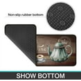 thumbnail image 6 of 2 Piece Coffee Kitchen Decor Rug Set, Home Kitchen Sink Rugs and Mats Non Skid Washable Absorbent Microfiber Kitchen Floor Carpet 17"x47"+17"x30", 6 of 6