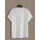 thumbnail image 2 of [Music Print, Casual Tee] Comfortable Music Print Short Sleeve T-shirt - Men's Casual Stretch Collar Top, 2 of 5