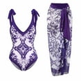 thumbnail image 1 of Traje de baño para mujer Traje de baño de una pieza Bikini con cordones Traje de baño Falda larga Conjunto de dos piezas de gasa OAVQHLG3B Store  lin121212, 1 of 4
