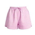 thumbnail image 4 of Tumotour Summer Board Shorts for Women'S Checkered Double Pocket Wide-Leg Shorts Loose Sporty Elasticated Side Pocket Drawstring Elastic Waist Shorts Athletic Workout Shorts, 4 of 8