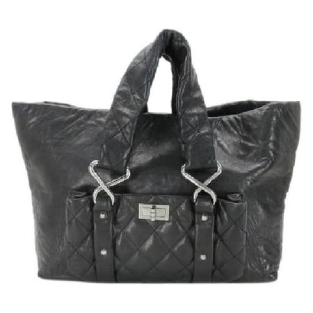 Chanel Jumbo Quilted Chain Reissue 213364 Black Tote Bag