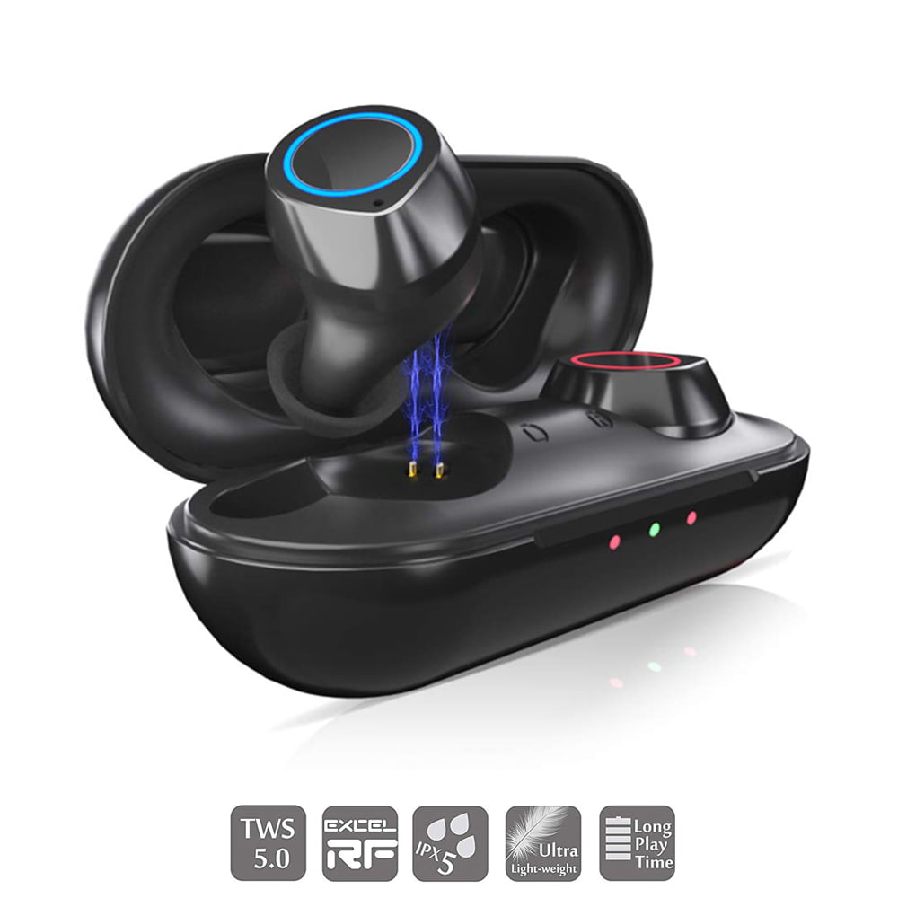 Wireless TWS Funky Earbuds with Car Charging Case 3D Stereo Headphones In Ear 
