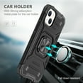 thumbnail image 6 of FIEWESEY for iPhone 14 Case, Military Grade Protective Phone Case Cover with Metal Ring Kickstand [Support Magnet Mount] Compatible with iPhone 14 - Black, 6 of 7