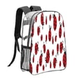 thumbnail image 3 of Honeii Fly Flying Ladybug Print Clear Backpack Heavy Duty Transparent Bag 17" See Through BookBag for Women Men Adults Work Festival Sports Travel, 3 of 7
