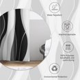 thumbnail image 6 of Black and White Striped Shower Curtain for Bathroom, Textured Fabric Shower Curtain Water Repellent Gray Shower Curtain Set Modern Geometric Bath Shower Curtain Luxury Hotel Style, 72W x 72L, 6 of 6