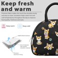 thumbnail image 3 of Dog and Bone Pattern Lunch Bag – Whimsical Cartoon Style for Pet Fans, 3 of 4