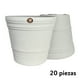 thumbnail image 1 of Kit 20 Macetas redondas de plástico La Ardilla para exterior e Interior (Blanco), 1 of 4
