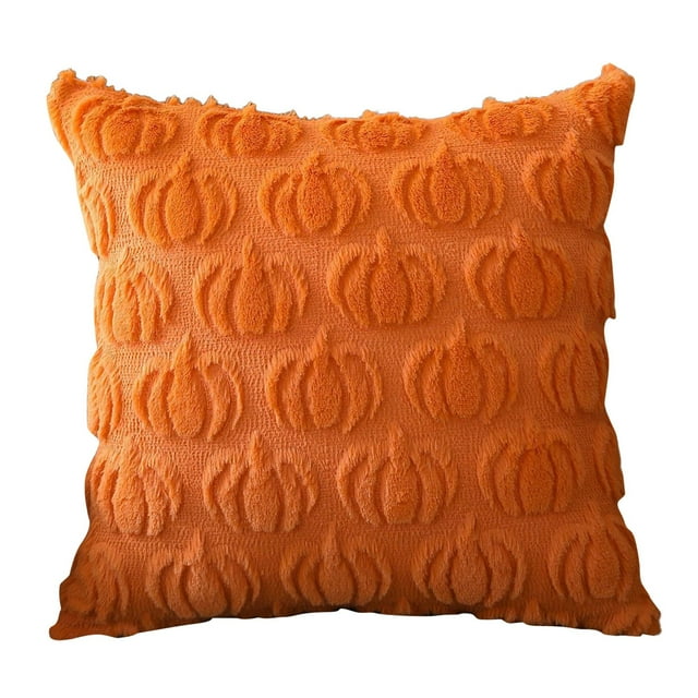 Housse de Coussin Citrouille d'Halloween Décorative pour Maison 45x45cm Housse de Coussin Décorative