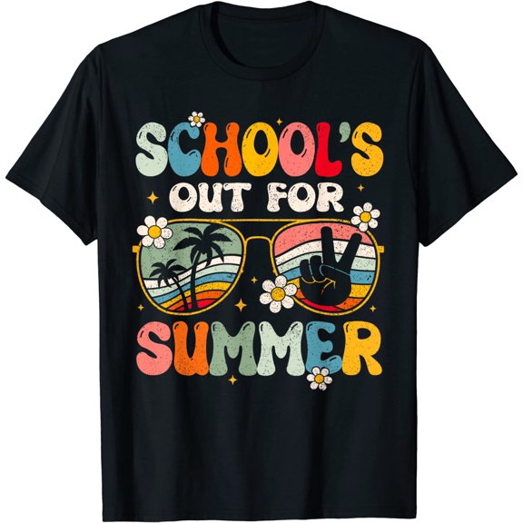 Retro Last Day of School's Out For Summer Teacher Boys Girls T-Shirt