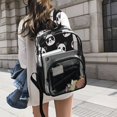 thumbnail image 6 of Large Clear PVC Backpack Heavy Duty See Through Backpack for Adults Work Travel, Panda Pattern Printed 12L, 6 of 8