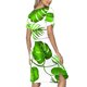 thumbnail image 5 of Puntoco Vestido Suelto Informal Con Cuello Redondo Y Manga Corta Con Estampado Floral Y Bolsillos Para Mujer, Vestido De Manga Corta Con Cuello Redondo, Verde S,Regalos Para Mujer Joven, 5 of 7
