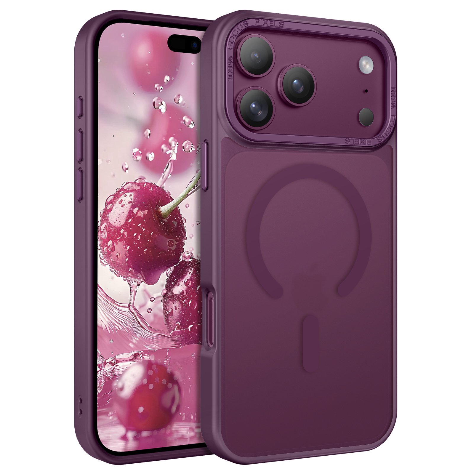 BENTOBEN Case for iPhone 17 Pro (2025) / Case for 18 Pro (2026) 6.3" ,Compatible with Mag-Safe Metal Frame Slim Tpu Pc Matte Shockproof Red