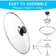 thumbnail image 4 of Hautllaif  8 Inch Glass Lid for Frying Pan Tempered Glass Pot Lid with Stainless Steel Rim for 8 Inch Frying Pan Wok Pot Skillet, 4 of 7