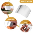 thumbnail image 4 of 4 Pcs Protège-Doigts en Acier Inoxydable pour Couper les Aliments, 4 of 8