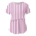thumbnail image 6 of WAGUTH Women's Maternity Nursing Tops Striped Double Layer Breastfeeding Shirt Short Sleeve Stretch Pregnancy Tunic Blouses,Pink,S, 6 of 8