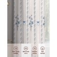 thumbnail image 5 of Spring Floral Sheer Curtains 63 Inch Length 2 Panels Set, Watercolor Flowers Bows Bohemia Beige Voile Window Treatment Rod Pocket Curtains Sheers Drapes for Bedroom/Living Room/Kitchen 52x"63"x2, 5 of 7
