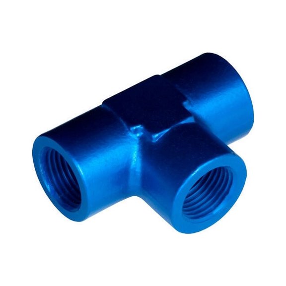 Red Horse Performance 1/8" fm tee NPT adapter-blue 917-02-1