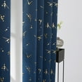 thumbnail image 6 of Deconovo Foil Print Constellation Pattern Grommet Blackout Curtains Thermal Insulated Drapes for Living Room, 52x63 inch, Navy Blue, 2 Panels, 6 of 6