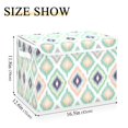 thumbnail image 3 of 40L Lidded Home Storage Bins Foldable Storage Box with Handle for Home Bedroom Closet, Light-colored Tie-dye Printed, 3 of 7
