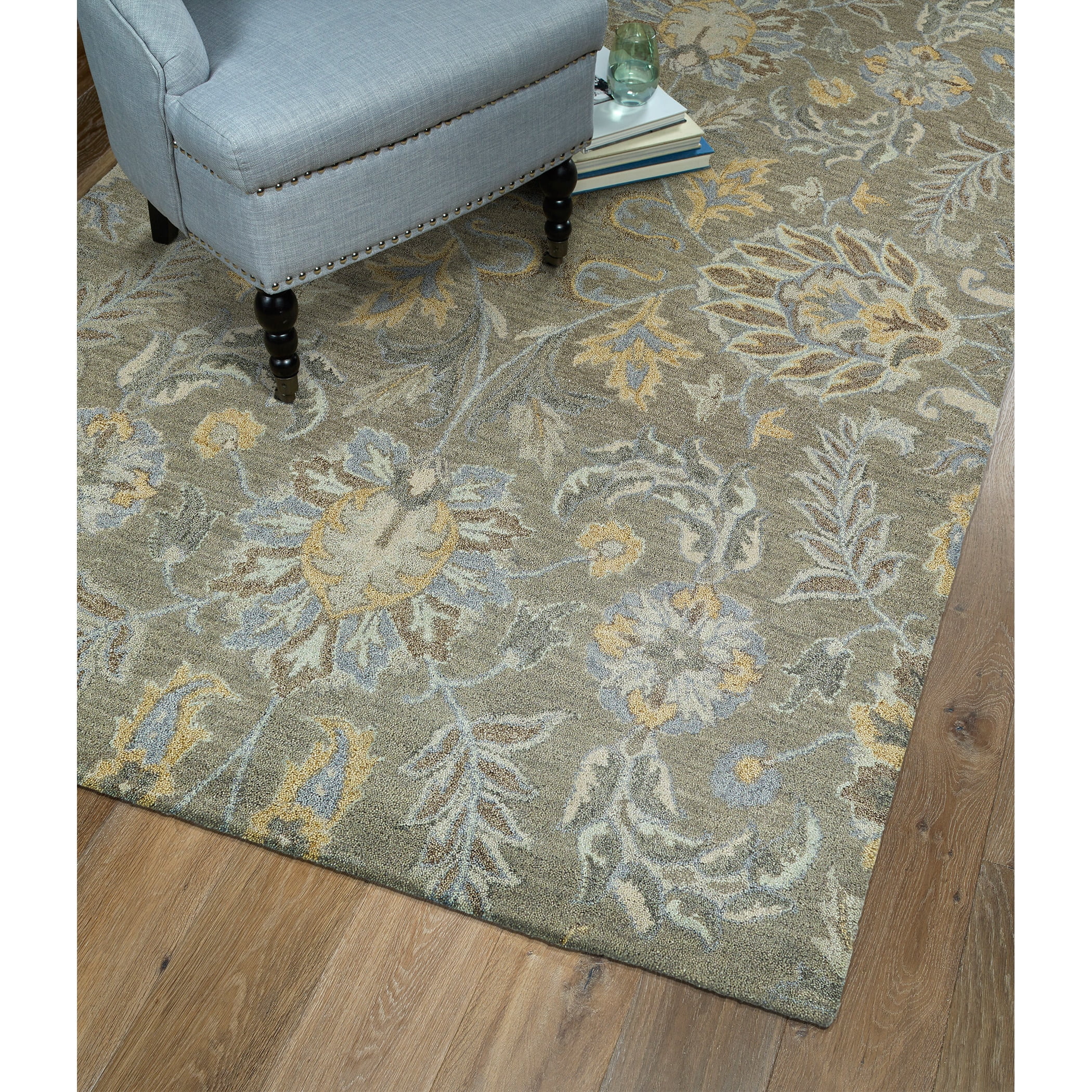 Kaleen Rugs Helena HandTufted Area Rug, Sage, 5' x 7' 9"