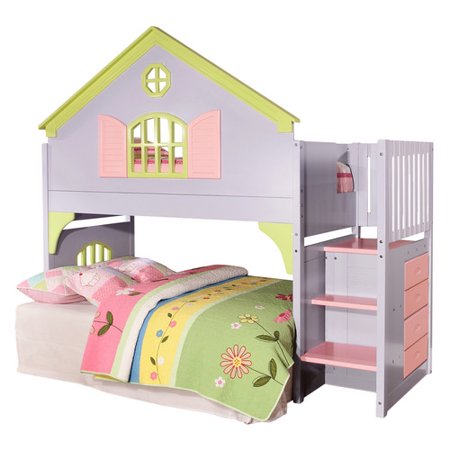Donco Kids Donco Kids Doll House Twin Loft Bed - Walmart.com