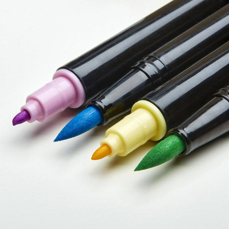 KINGART® PRO Twin-Tip™ 445 Series Brush Pen Art Markers, PASTEL Collection,  Set of 12 Unique & Vivid Colors in 2023
