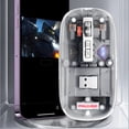 thumbnail image 1 of Ratón transparente para juegos Ratón compatible con Bluetooth para PC de escritorio (negro), 1 of 5