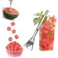 thumbnail image 1 of Watermelon Slicer Fork Stainless Steel Cutter - Kids Fascinated Melon Cuber Cutting Tool - Carving and Cutting Utility Knife for Home Fruit Party - Co, 1 of 4