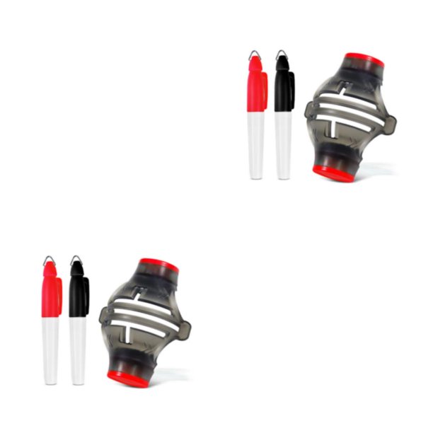 Soidarity Ball Liner Line Marker Marking Tool Giratorio Ligero Comodidad Accesorios deportivos Suministros profesionales de golf Rojo 2piezas