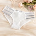 thumbnail image 2 of Sngxgn Women's Cotton Brief Underwear Lace High Waist Panties(White,L), 2 of 5