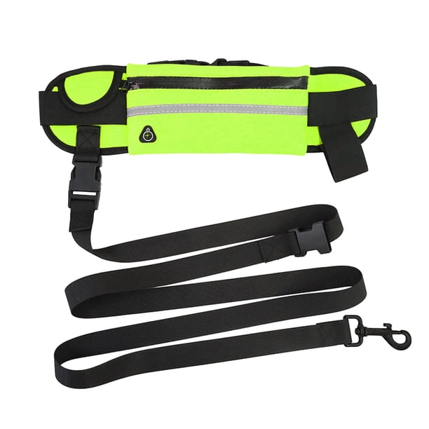 Xihbxyly Riñonera para Pasear Perros, Diseño Deportivo para Correr, Correa de Nailon Resistente Al Desgarro, Tejido Suave y Transpirable, Bandas Reflectantes, Ideal para Ejercicio Nocturno, Portabote