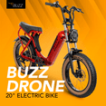 thumbnail image 2 of Buzz 20" Drone Electric Moto Bike , Fits Riders 60"+, Metallic Orange, Adult, Unisex, 2 of 20