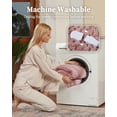 thumbnail image 5 of TacleeKii Twin Size Electric Heated Blanket 62" x 84", Machine Washable, 10 Heat Settings&Auto Shut Off, Pink, 5 of 9