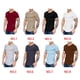 thumbnail image 1 of Qarigey Hombres Rasgados Color Sólido Ajuste Suelto Crew Fit Crew Cuello Camisetas Casual Ahueca Hacia Fuera Curvado Manga Corta Top Camisetas gris 3XL, 1 of 2
