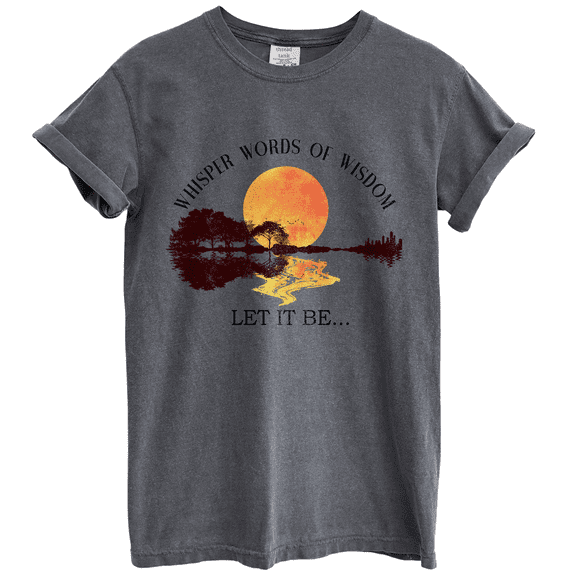 Let It Be Whisper Words of Wisdom T-Shirts for Women Men, Fun Graphic Tee Short Sleeve Tops - Vintage Pepper