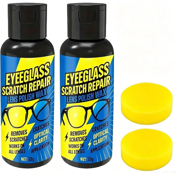 Lens Scratch Remover Spray for Glasses, Eyeglass Cleaner & Repair Solution, Multipurpose Lens Care for Sunglasses and Optical Lenses, Streak-Free Clarity(2pcs)Q