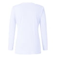 thumbnail image 5 of TaTaai Women Wine Red Positioning Print Long Sleeve Top Ladies Valentine's Day Casual Daily Wear Soft Breathable Non See Through Versatile Stylish Blouse Gift, 5 of 5