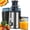 Silver, variant on Bluvall Fruit and Vegetable Centrifugal Juicer Extractor, 800W, 3" Large Feed Chute, 3 Speed Modes, Stainless Steel Filter, Safety Lock, Easy to Clean