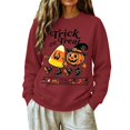 thumbnail image 5 of Halloween Sweatshirts for Women Halloween Costumes for Women Halloween Tops for Women Pullover Sweaters Crew Neck Sweatshirts Women Oversized Sweatshirt for Women Hlloween Tops for Women, 5 of 5