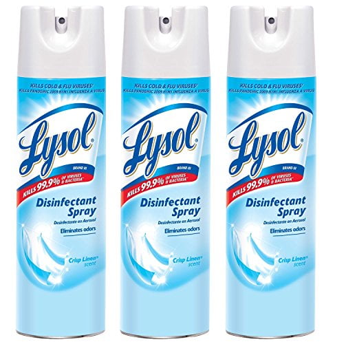Lysol Disinfectant Spray, Crisp Linen, 19 oz., 3 Count