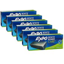 EXPO White Board Eraser, Pack of 6