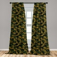 thumbnail image 5 of Ambesonne Dragonfly Curtains, Green Leaves, Pair of 28"x95", Multicolor, 5 of 5