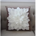 thumbnail image 3 of Flower Pillow - Decorative Throw Pillow – 17” Square Flower Pillows – 3D Effect with Dual Colors – Soft & Comfortable Fabric – Elegant Handmade – Perfect for Home, 3 of 5