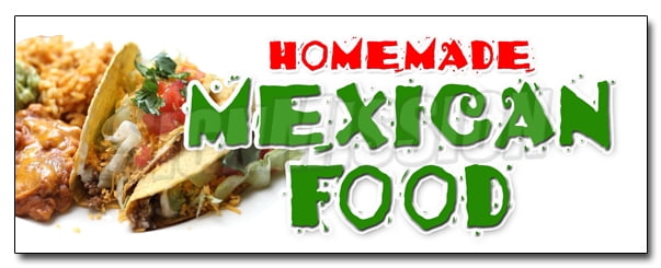 Photo 1 of 12 HOMEMADE MEXICAN FOOD DECAL sticker tacos burritos restaurant enchilada