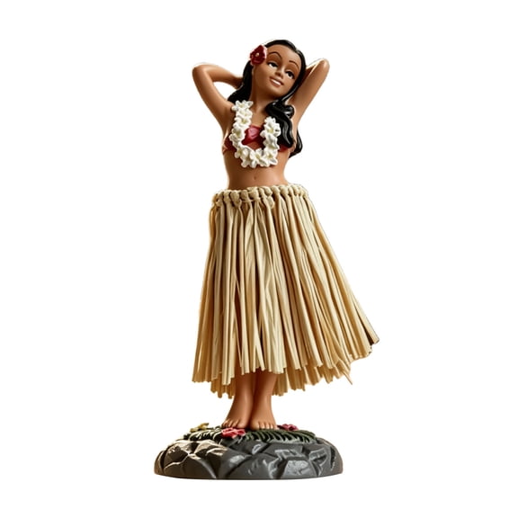 Nnndbs Hula Girl Figurine, Resin Hawaiian Dancer Ornament for Table Shelf Desk Tropical Home Decor`