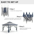 thumbnail image 3 of Outdoor Basic 11'x11' Collapsible Patio Gazebo, with Mosquito Netting, Navy Blue, 3 of 8