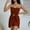 01 Brown, variant on Weiqiqre Two Piece Sets for Women Two Piece Outfits Asymmetrical Strapless Tube Top and Elastic Waist Shorts Set